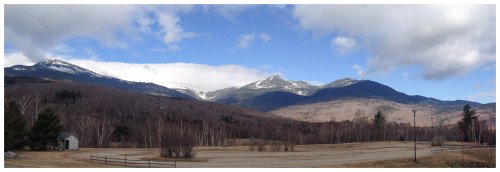 View of the Presidential Range from Rt. 16, just north of Pinkham Notch.